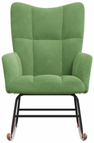 világoszöld bársony hintaszék