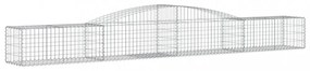 vidaXL 10 db íves horganyzott vas gabion kosár 400x50x40/60 cm