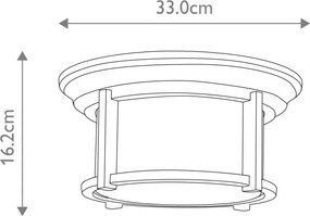 Feiss Merrill FE-MERRILL-F-BLK Mennyezeti Lámpa 2x60W/E27 IP44