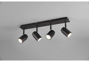 Matt fekete fém spotlámpa 19x52 cm Angelo – Trio