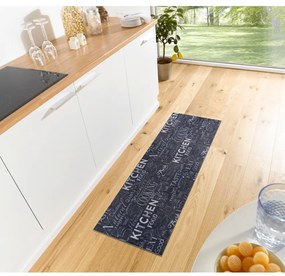 Fekete futószőnyeg 50x150 cm Wild Kitchen Board – Hanse Home