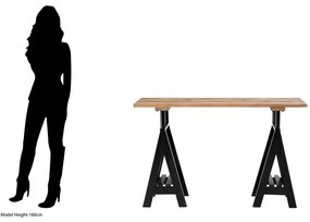 Natúr színű konzolasztal borovi fenyő asztallappal 45x130 cm Hampstead – Premier Housewares