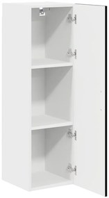 Fali konyhaszekrény polcokkal Fekete 30 x 31 x 100 cm Faanyag