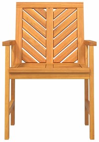 Kerti étkező székek 8 pcs Barna 59 x 62.5 x 89 cm tömör akácfa