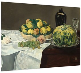 Kép - Edouard Manet, Still Life with Melon and Peaches, reprodukciók (70x50 cm)