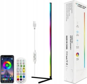 Rgb LED-es sarok állólámpa távirányító vagy applikációval vezérelhető