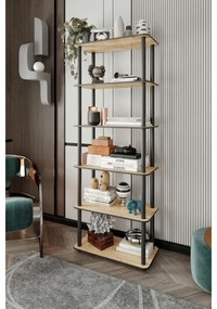 Rect Oak polc, 6 polc