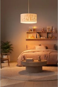 Brilagi - LED gyerek csillár zsinórral BOBO 1xE27/60W/230V Ø 35 cm fehér/állatkás