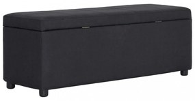 fekete poliészter pad tárolórekesszel 116 cm
