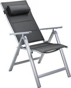 Deuba 2 darabos Premium alumínium fotel szett - ezüst