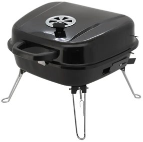 Hordozható faszenes grill fekete