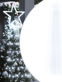 vidaXL hideg fehér 320 LED-es karácsonyfafüzér 375 cm