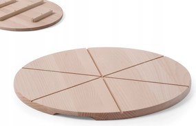 Pizza Vágódeszka Bükkfa 40CM 6 Darabhoz Hendi Fa