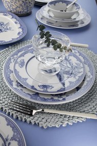 26 részes porcelán étkészlet kék-fehér