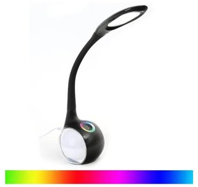 Platinet LED RGB Szabályozható asztali lámpa LED/7W/230V fekete PDL20B