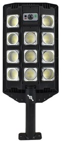 Erős 180W Nagy Fényű 286LED SMD Fehér Fényű Napelemes Világítás Mozgásérzékelővel és Távirányítóval W7101A-4 – fekete