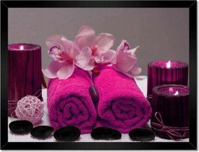 Poszterek keretben 40x30 Őrült törölköző Fukszia