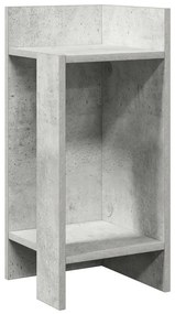 2 db betonszürke kisasztal polccal 25,5 x 27 x 60 cm