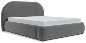 Franciaágy 140 cm Olivo P (ágyráccsal) (tárolóhellyel) (világos szürkés fekete + fekete). Akció -15%. 1100407