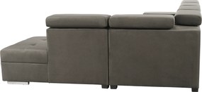 Ülőgarnitúra, szürkésbarna taupe, balos, LAMORA U