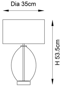 Endon 101150 - Fényerőszabályozható asztali lámpa ERIN 1xE27/10W/230V fehér/füstszínű bézs