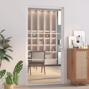fehér ESG üveg és alumínium beltéri ajtó 102,5 x 201,5 cm