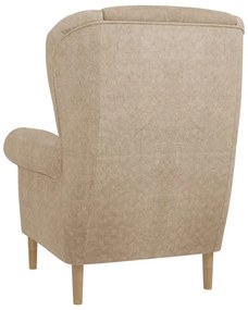 Világosbarna füles fotel Swan – Ropez
