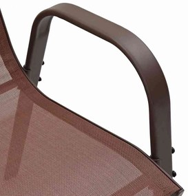 2 db barna textilén rakásolható kerti szék