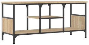 sonoma tölgy színű szerelt fa és vas TV-szekrény 100x35x45 cm
