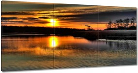 Vászonkép 120x60 Nyugat a nyugodt víz felett