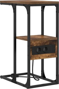 vidaXL Éjjeliszekrény Füstölt tölgy 41.5 x 26 x 60.5 cm Faanyag