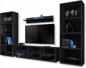 Komodee, Taranto Grande Rtv bútor szett, Fekete, Nappaliba, Hálószobába