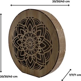 Szabályozható fa lámpa Mandala | HEARF