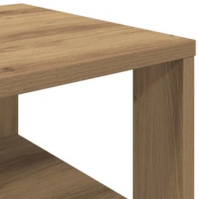 kézműves tölgy színű szerelt fa cipősszekrény 61x32x87,5 cm