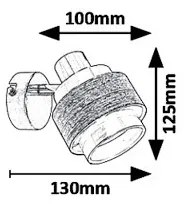 Rabalux 5379 - Fali spotlámpa BASIL 1xE14/40W/230V