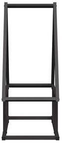 fekete hidegen hengerelt acél tűzifatároló 50x25x60 cm