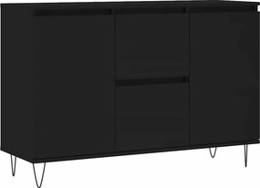 vidaXL fekete szerelt fa tálalószekrény 101,5 x 35 x 70 cm