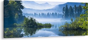 Egy hegyi tó képe (120x50 cm)