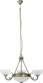 Rabalux csillár e27 2x60w, e14 3x40w bronz/fehér alabástrom üveg marlene