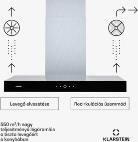 Klarstein SmartEdge páraelszívó, WiFi, csendes, erőteljes, LED, 550 m³/h, EEK A+