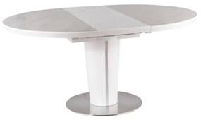 Orbit étkezőasztal, átmérő 120 cm, márvány / fehér