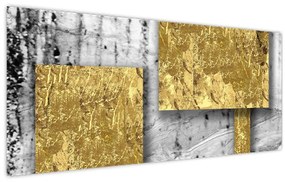 Kép - Arany négyzetek N⁰3 (120x50 cm)