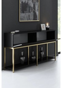 Konzolasztal Lord - Black, Gold