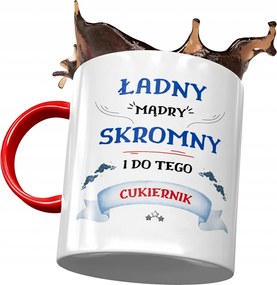 Piros Bögre Cukrásznak Szép Okos Szerény Nyomtatott Fotóval