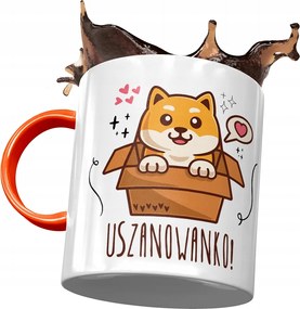 Narancssárga Bögre Vicces Fülbevaló Ajándék Nyomtatott Fotóval