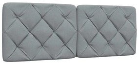 világosszürke szövet ágykeret LED-ekkel matrac nélkül 120x200cm