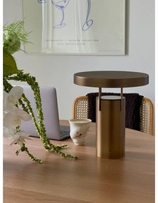 Bronzszínű LED dimmelhető asztali lámpa fém búrával (magasság 28 cm) BringMe – Hübsch