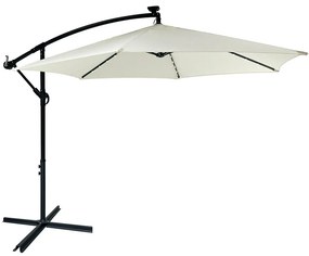 AVENBERG SUNNY LED 300 Nagy állítható napernyő, átmérő 3M, bézs