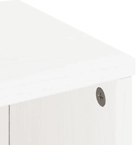ODDA tömörfa fenyőfa oldalsó szekrény fiókkal fehér 40x24x79 cm