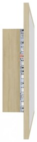 sonoma tölgy akril LED-es fürdőszobai tükör 60x8,5x37 cm
